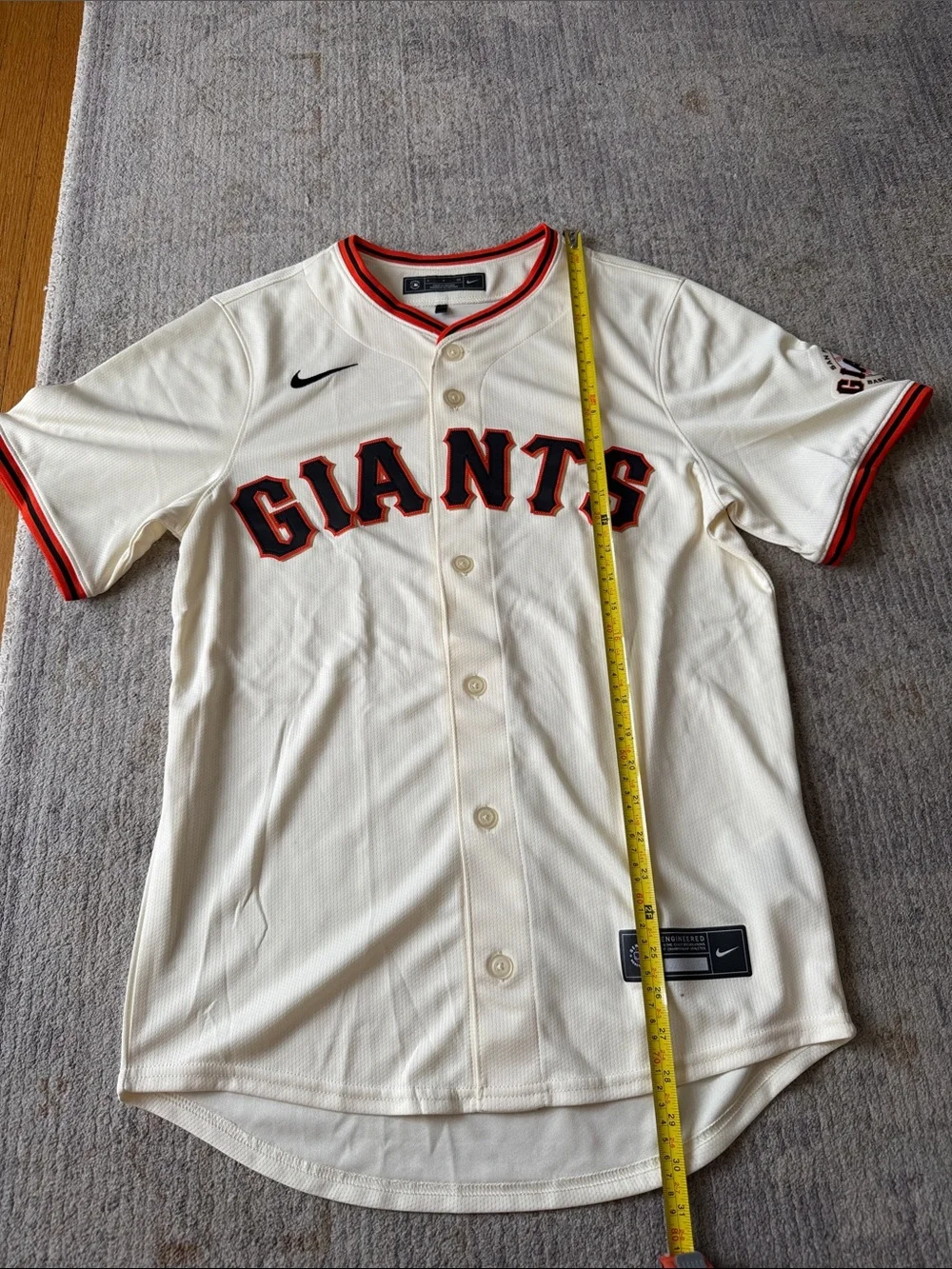 Nike Cream San Francisco Giants Jersey with Black and Orange Trim